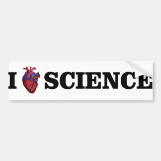 I Love Science autocollant de pare-chocs
