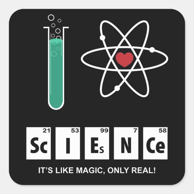 I Love Science - Sticker (Devant)
