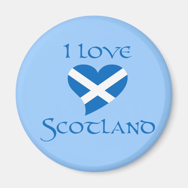 I Love Scotland Fridge Magnet (Devant)