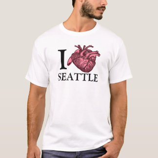 I Love Seattle anatomiquement correct t-shirt coeu