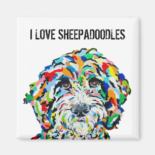 I Love Sheepadoodles Magnet