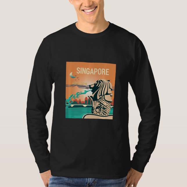 I Love Singapore Souvenirs Tshirt mignonne Singapo (Devant)