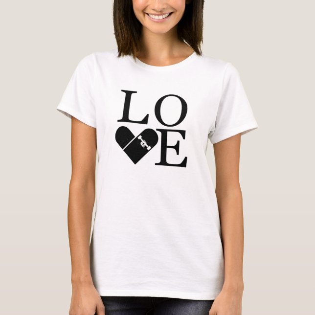 I Love Skateboard T-Shirt (Devant)