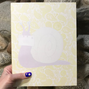 I Love Snail Mail (Jaune) - Bloc-notes de 11 po x