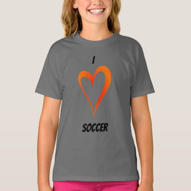 I Love Soccer - Enfants Sweat - shirt à capuche Pu (Devant)