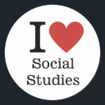 I ❤️ Love Social Studies STICKER<br><div class="desc">Élevez votre amour pour les études sociales avec notre sticker captivant "I ❤️ Love Social Studies"! Que vous soyez en train de démêler les complexités du comportement humain, d'examiner les complexités de la diversité culturelle, ou de disséquer la dynamique des événements historiques, cet autocollant illustre fièrement votre dévouement à la...</div>