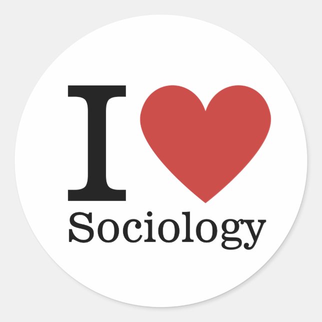 I ❤️ Love Sociology STICKER (Devant)