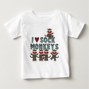 I Love Sock Monkeys Tshirts et cadeaux
