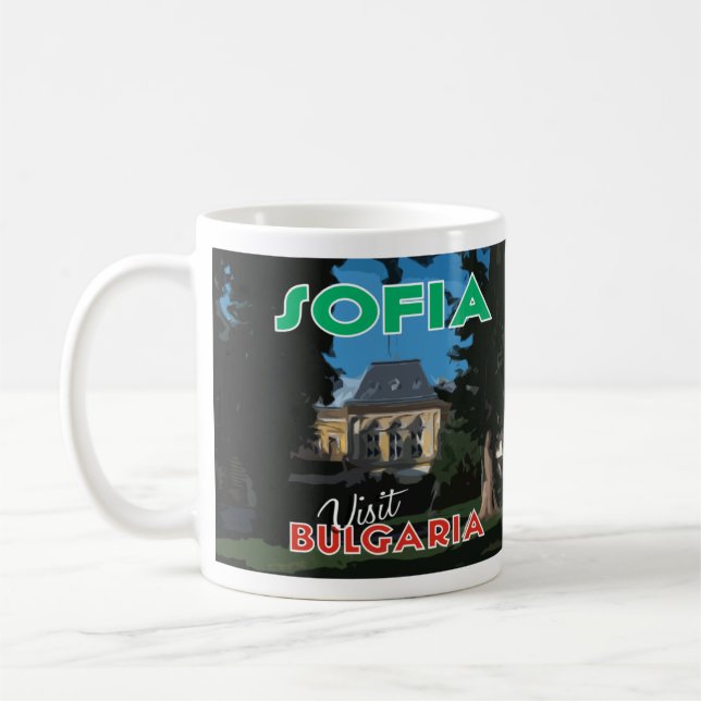 I Love Sofia Visit Bulgaria Coffee Mug (Gauche)