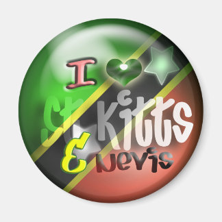 I Love St. Kitts & Nevis Patriot Magnet