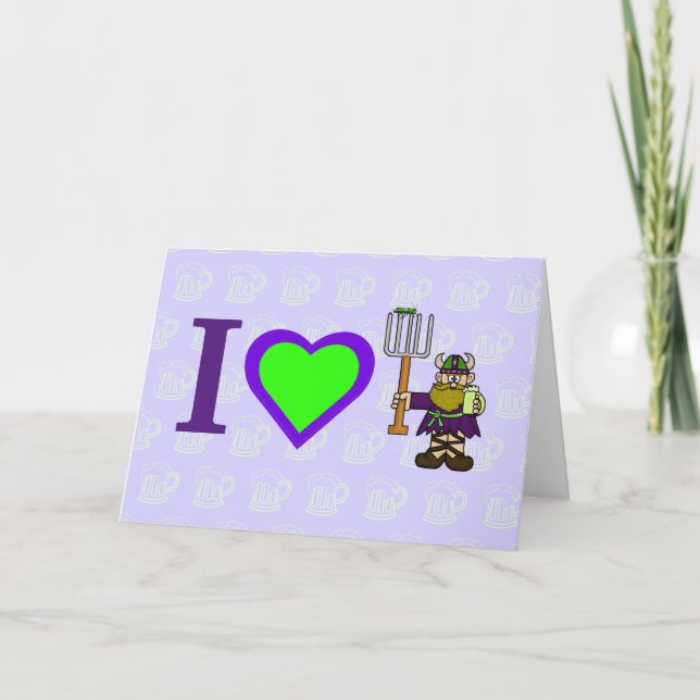 I Love St. Urho avec carte de bière verte (Devant)