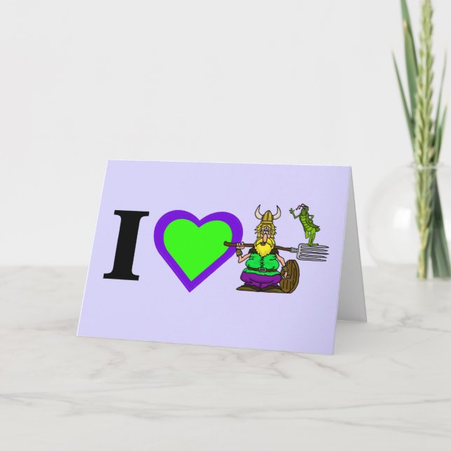 I Love St. Urho Personnaliser Carte de voeux (Devant)