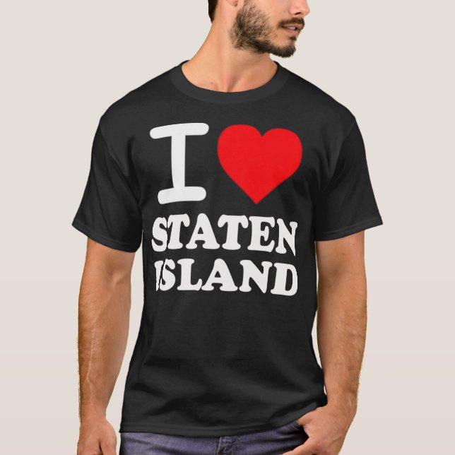 I Love Staten Island Red Heart Meme Funny Pullover (Devant)