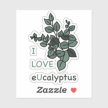 I LOVE Sticker Ucalyptus