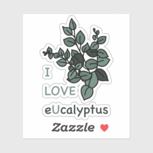 I LOVE Sticker Ucalyptus