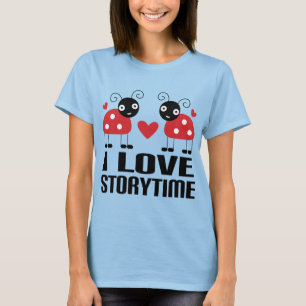 I Love Storytime Ladybug Tshirt cadeau