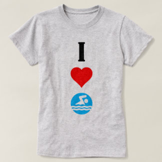 I Love Swim / I Heart Swim Mignonne Dames T-shirt