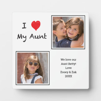 I Love Tante 2 Photo Plaque