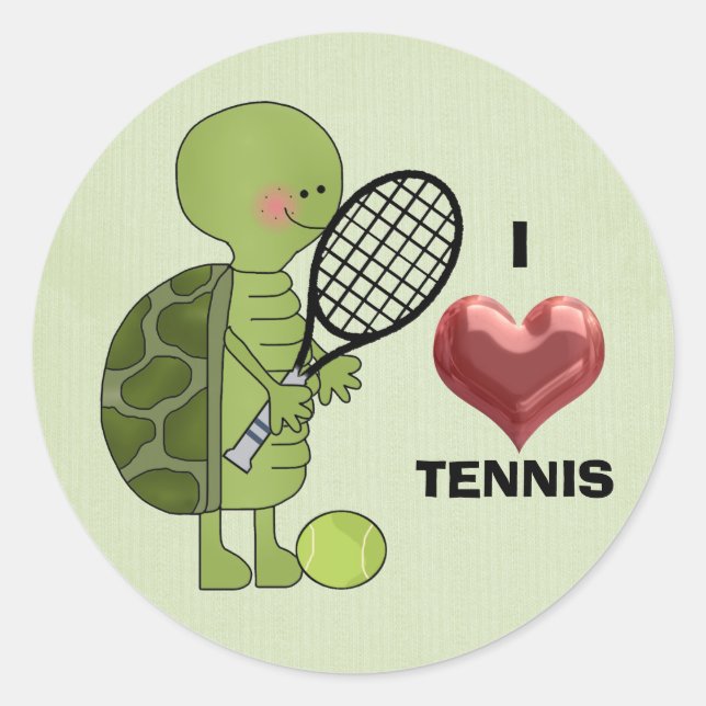 I Love Tennis sticker (Devant)