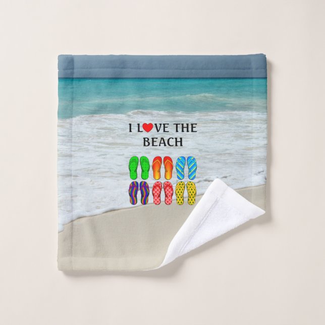I Love the Beach (Gant de toilette)