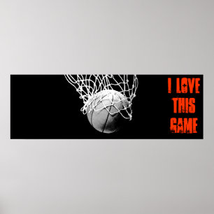I Love This Game - Basketball Panoramic Poster