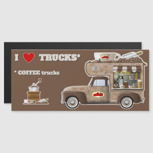 I Love Trucks (Camions CAFÉ) aimant