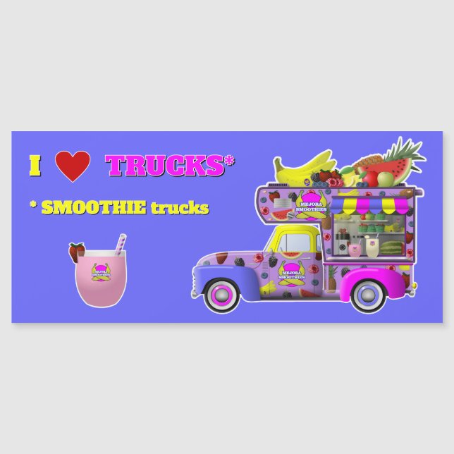 I Love Trucks (SMOOTHIE Trucks) aimant (Devant)