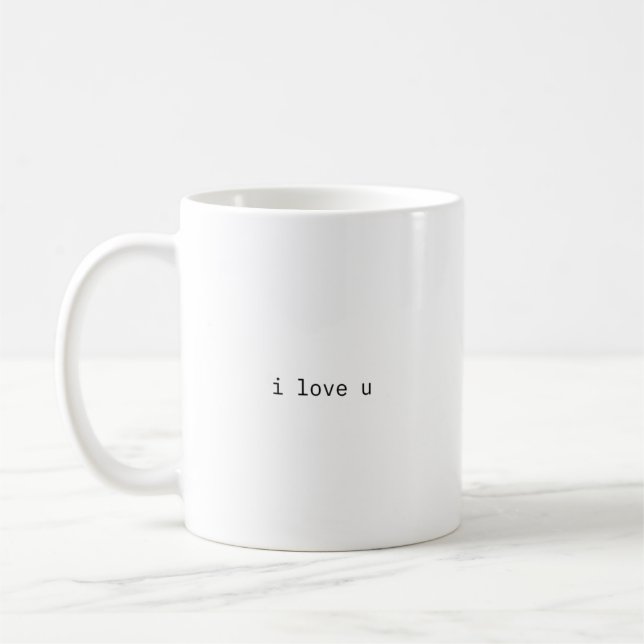 "i love u" simple mug  (Gauche)