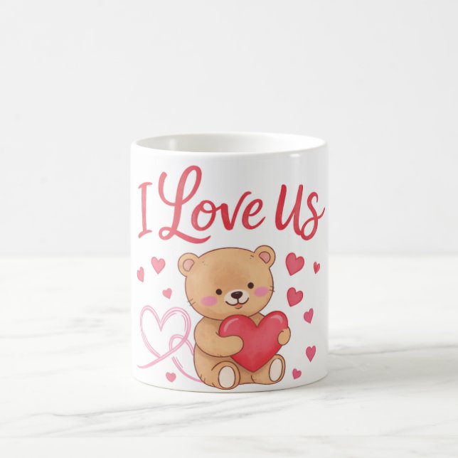 I Love Us Teddy Bear Mug (Centre)