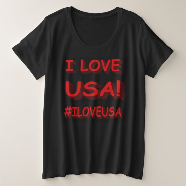 "I LOVE USA" Sympa Expression Design. Commandez dè (Design devant)