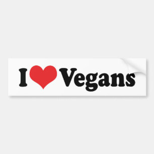 I Love Vegans Bumper Sticker