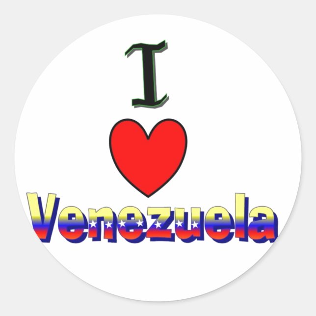 I Love Venezuela Sticker (Devant)