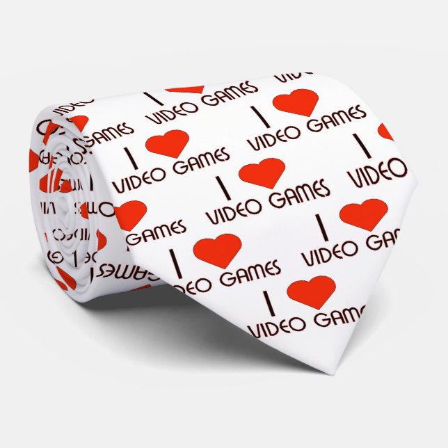 I Love Video Games Cravate (Roulé)