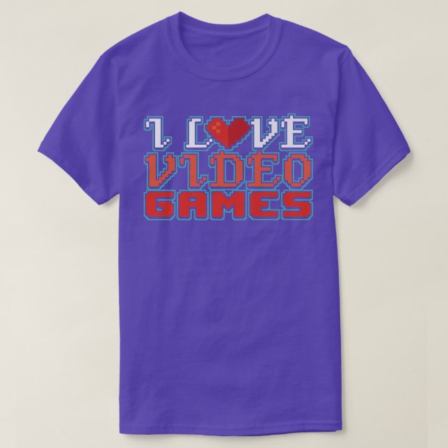 I Love Video Games Gift Premium T-Shirt (Design devant)