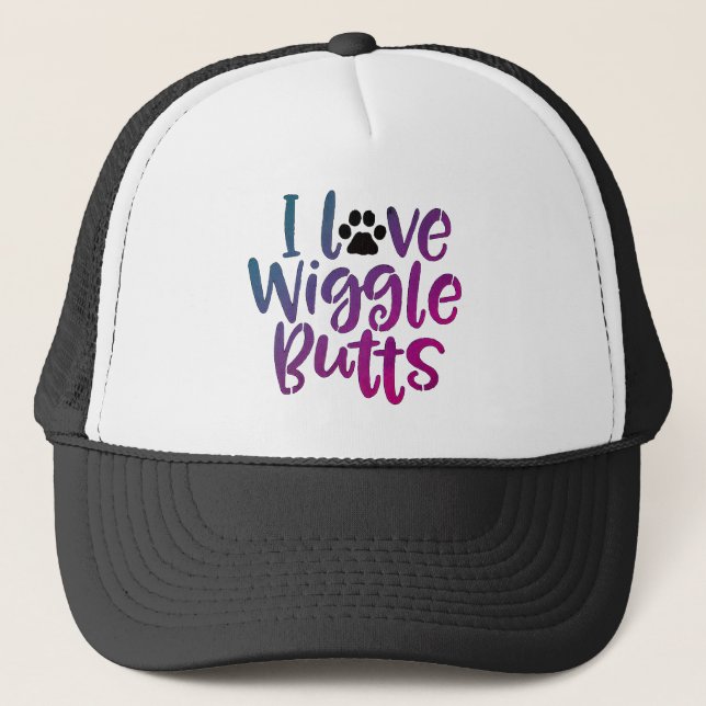 I Love Wiggle Butts Casquette (Devant)