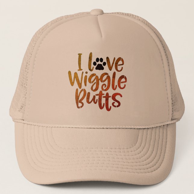 I Love Wiggle Butts Casquette (Devant)
