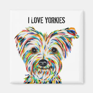 I Love Yorkies Magnet