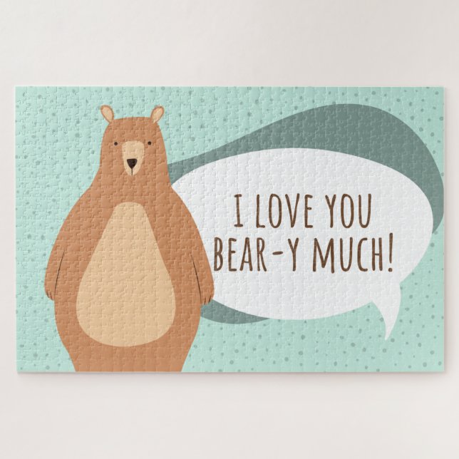I Love You Bear-y Many Valentine's Jigsaw Puzzle P (Horizontal)