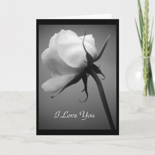 I Love You - Carte Rose blanche