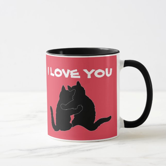 "I LOVE YOU" CAT CAFFEE MUGS (Droite)
