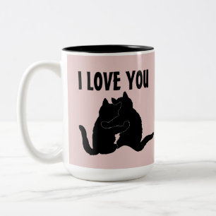 "I LOVE YOU" CAT CAFFEE MUGS