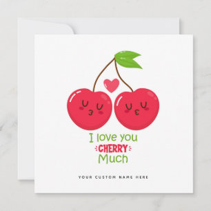 I Love You Cherry Many - jolie carte Saint Valenti