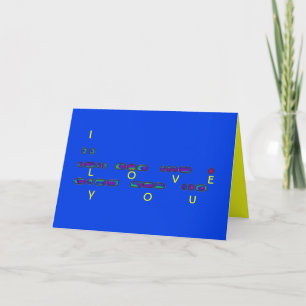 "I Love You" Code Morse avec carte de teintes