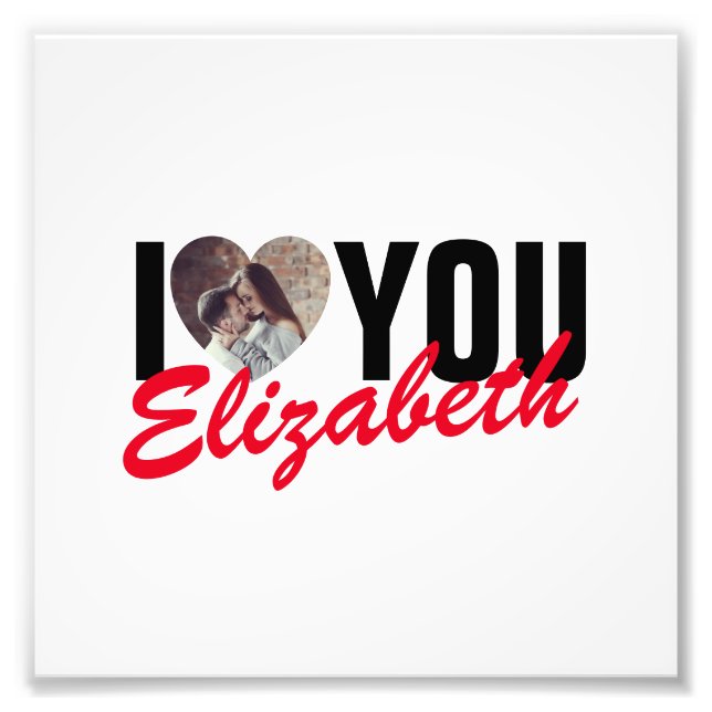 I Love You Custom Photo Heart and Name (Devant)