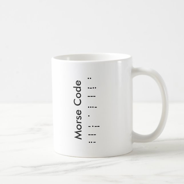 "I Love You" (dans Morse Code) Mug (Droite)