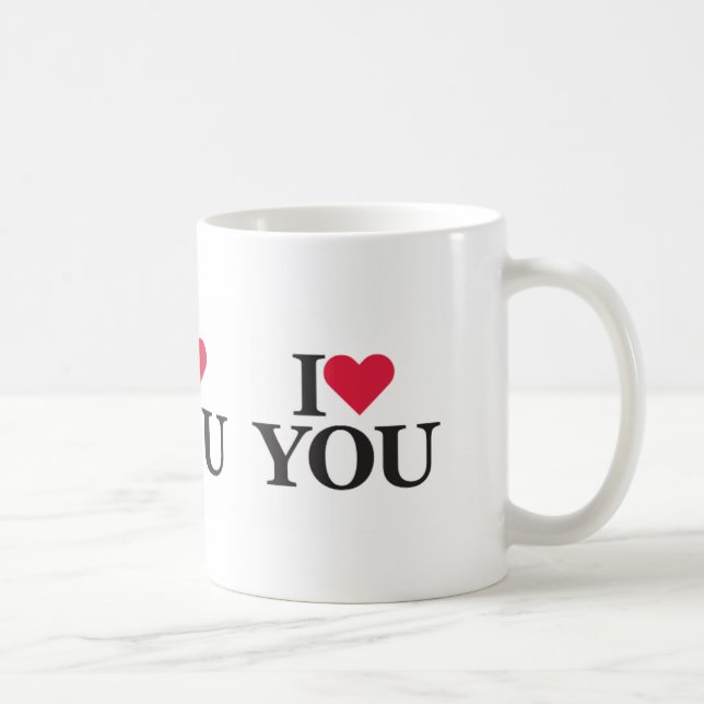 I LOVE YOU" Dragon Mug Imaginaire d'aquarelle sur  (Droite)
