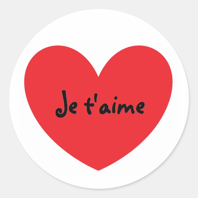 "I Love You" en Stickers Français (Devant)