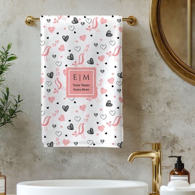 I Love You Gift Valentine Bath Towel Custom Name (I Love You Gift Valentine Bath Towel Custom Name)