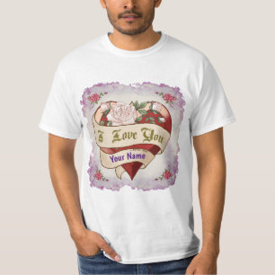 I Love You Heart Valentine Heart T-shirts personna