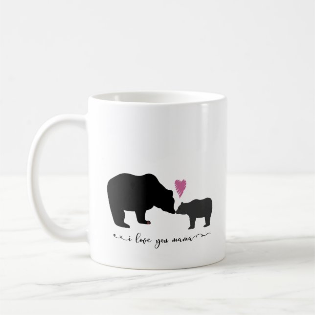 I Love You Mama Baby and Mama Bear Mug (Gauche)